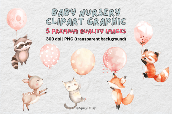 Download Watercolor Baby Girl Nursery Clipart Set - Premium Resources