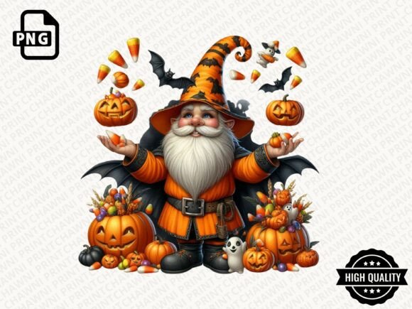 Download Watercolor Halloween Gnome Clipart PNG - Art Collection