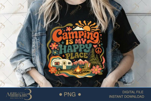 Download Camping is My Happy Place Retro Camping - Place Collection