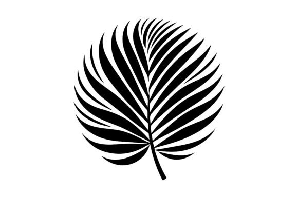 Download A Palm Tree Leaf Silhouette Vector - Silhouette Collection