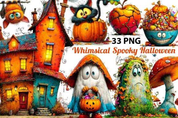 Download Whimsical Spooky Halloween Clipart - Art Collection