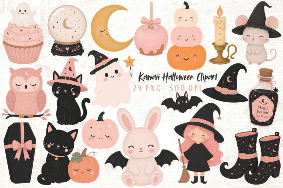 Download Kawaii Halloween Clipart PNG - Art Collection