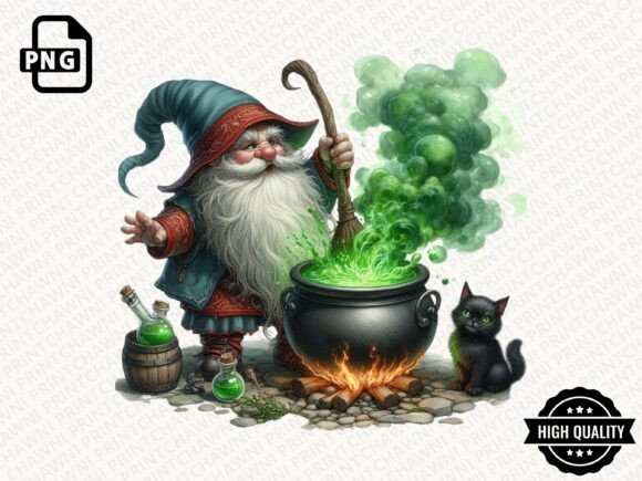 Download Watercolor Halloween Gnome Clipart PNG - Art Collection