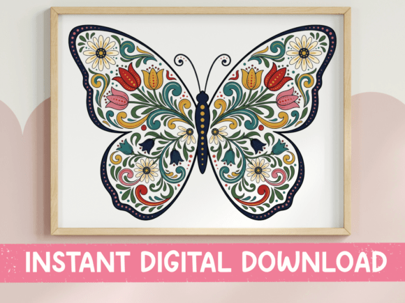 Download Folk Art Butterfly SVG PNG Floral - Art Collection