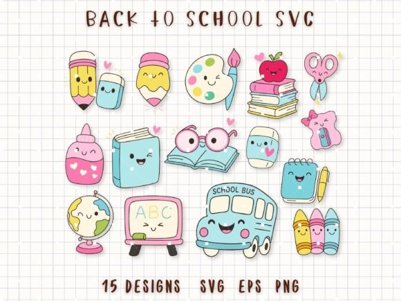 Download Back to School SVG Cute School Clipart - Art Collection