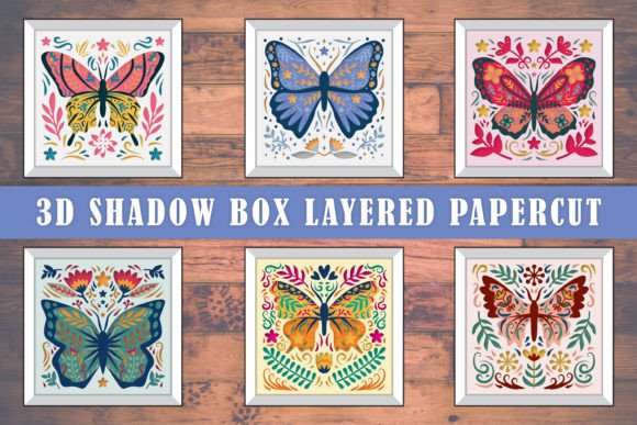 Download Butterfly Folk Art 3D Shadow Box - Folk - Art Collection