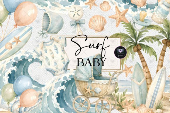 Download Surf Baby Board Clipart - Art Collection
