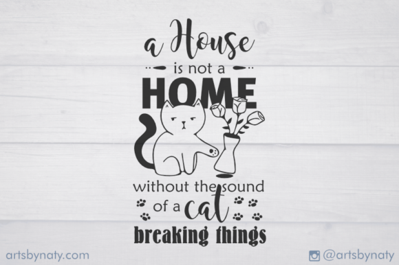 Download Funny Cat and Home Quote Illustration - Quote illustration Collection