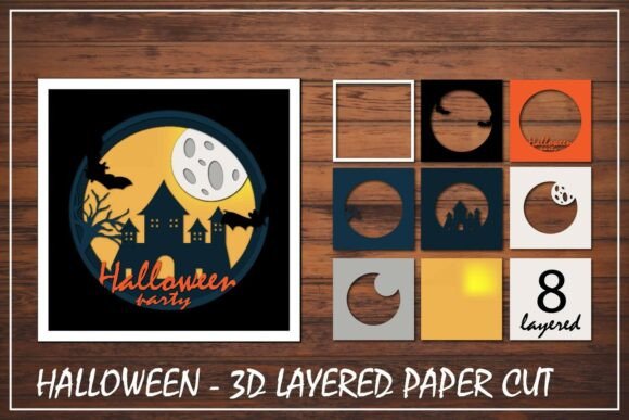 Download Halloween Party Haunted House | Layered Shadow Box - Art Collection