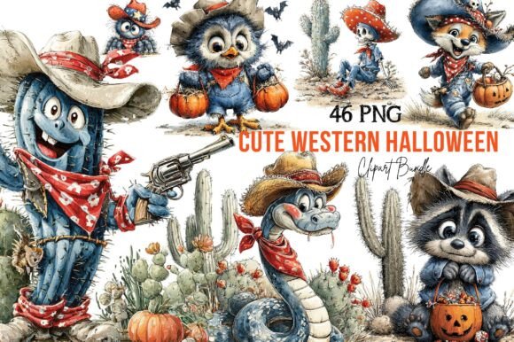 Download Cute Western Halloween Clipart - Art Collection