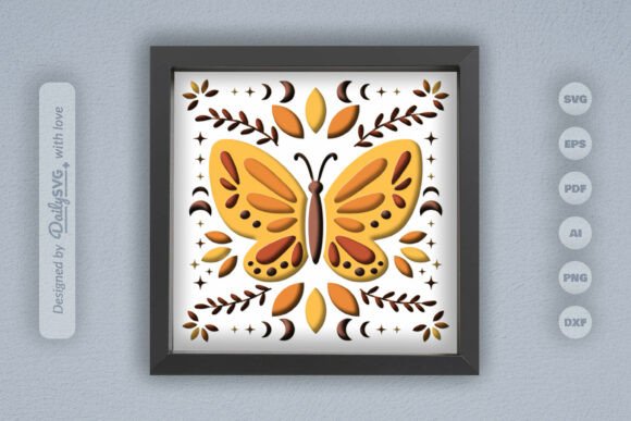 Download Celestial Butterfly Folk Art - Art Collection