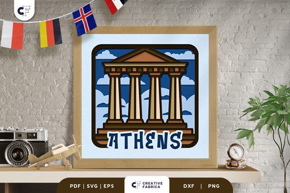 Download The Parthenon Athens 3D Shadow Box - Art Collection