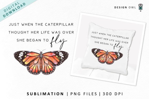 Download Watercolor Butterfly Quote Illustration - Quote illustration Collection