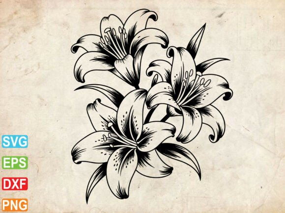 Download Lily Flower SVG, Lily Flower Clipart - Art Collection