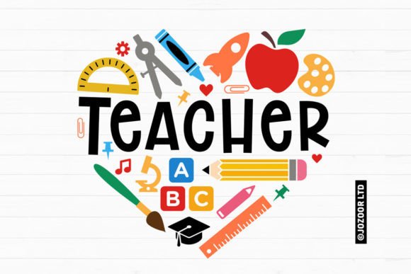 Download Teacher Heart Back to School SVG - Art Collection