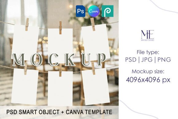 Download Place Card Mockup Monthly Photo Banner - Place Collection