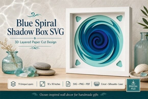 Download Blue Spiral Wall Art Svg - Art Collection