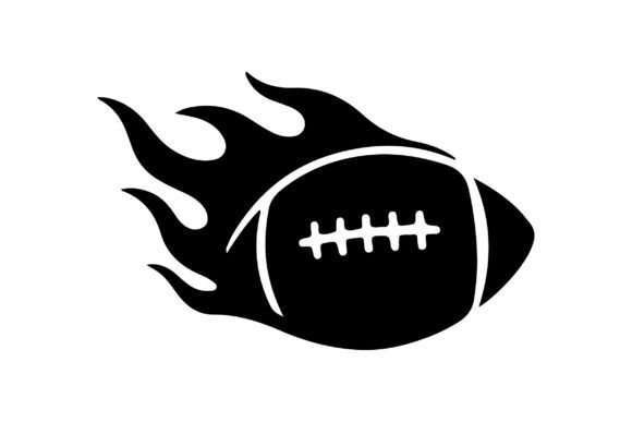 Download Fire American Football Silhouette Vector - Silhouette Collection