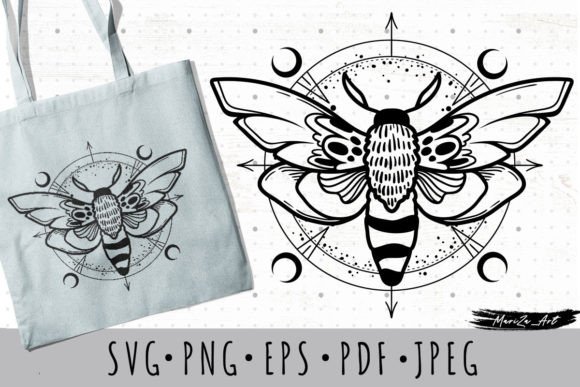 Download Mystic Celestial Moth SVG PNG Clip Art - Art Collection
