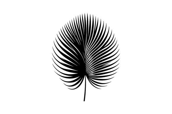 Download A Palm Tree Leaf Silhouette Vector - Silhouette Collection