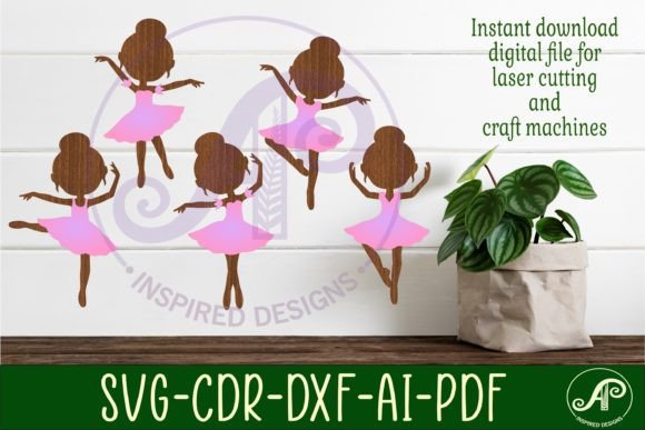 Download Ballerina Two-layer Silhouette Laser Cut - Silhouette Collection