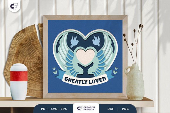 Download Memorial Heart Shape 3D Shadow Box - Art Collection