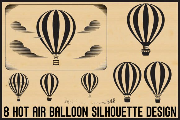 Download Hot Air Balloon Silhouette Bundle - Silhouette Collection