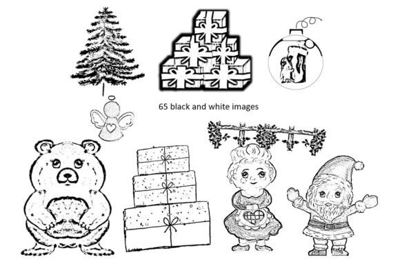 Download Santa's Home Indoors Clipart Stamps - Art Collection