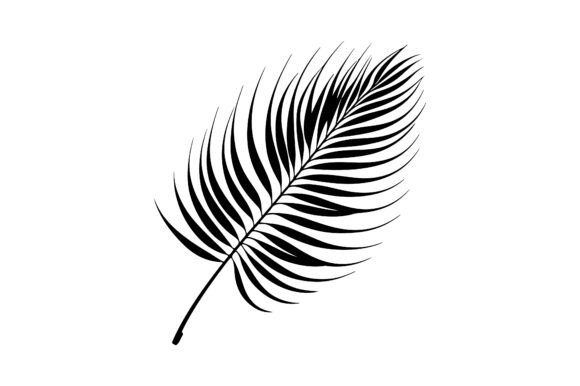 Download A Palm Tree Leaf Silhouette Vector - Silhouette Collection