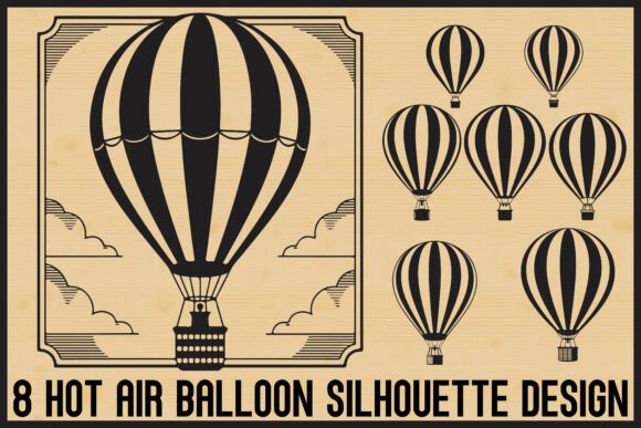 Download Hot Air Balloon Silhouette Bundle - Silhouette Collection