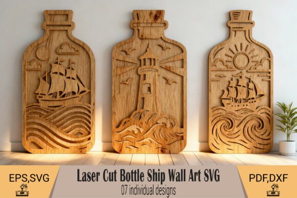 Download Ship-in-Bottle Wall Art SVG - Art Collection
