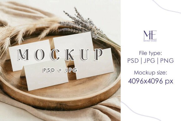 Download Place Card Mockup Tent Fold Name Cards - Place Collection